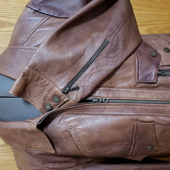 a.n.a Genuine Leather Jacket, Ladies Large - Picture 4 of 16